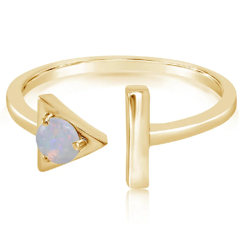 14K Yellow Gold Australian Opal Ring