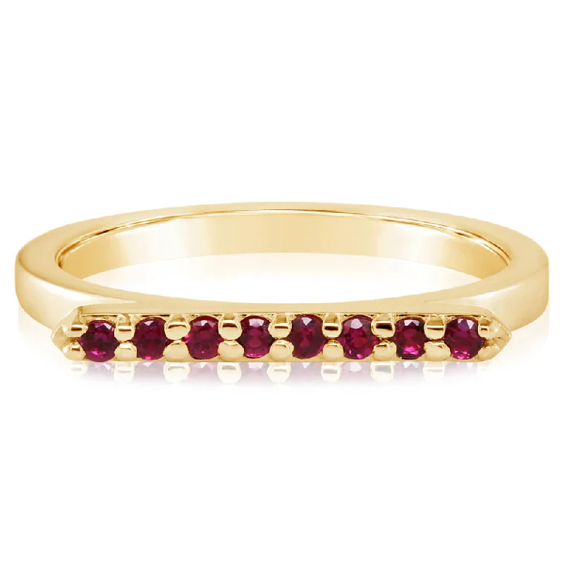 14K Yellow Gold Ruby Ring