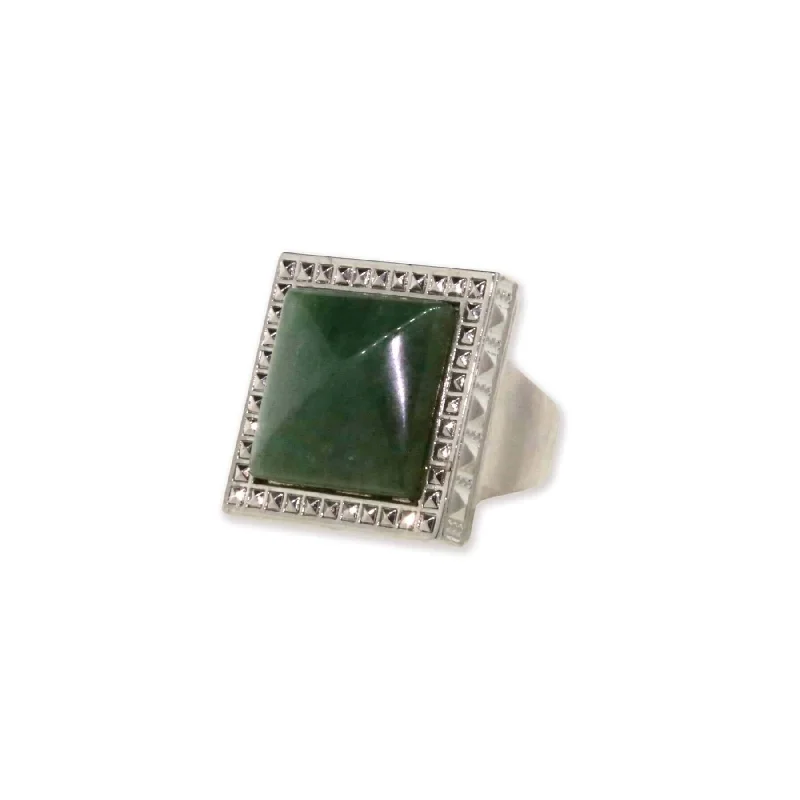 1928 Jewelry Serenity Gemstone Square Ring Size 7