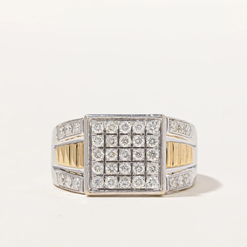 Pave Set Diamond Ring | 0.74ctw | SZ 10 |