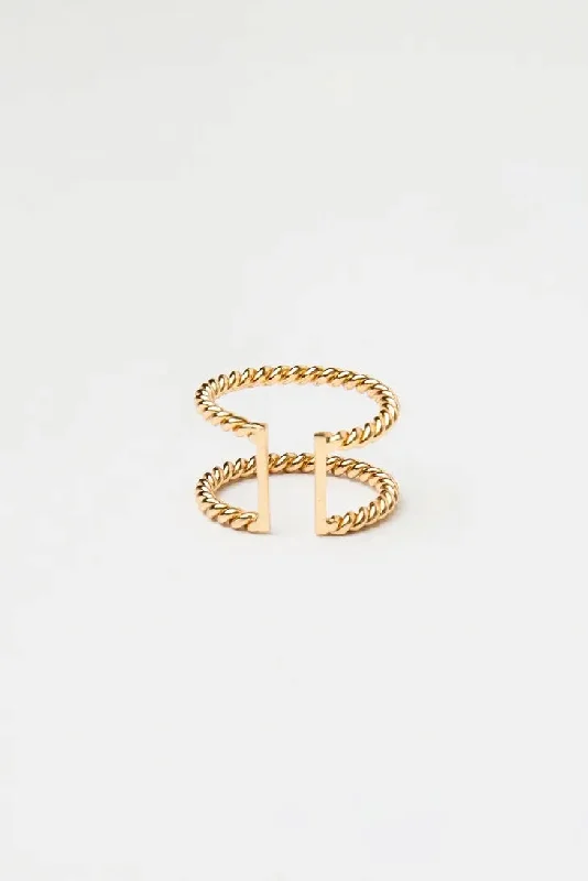 Twisted Aspen Double Ring