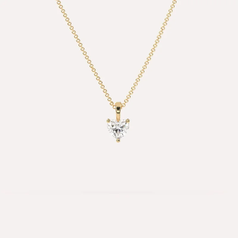 1/2 carat Heart Diamond Pendant Necklace