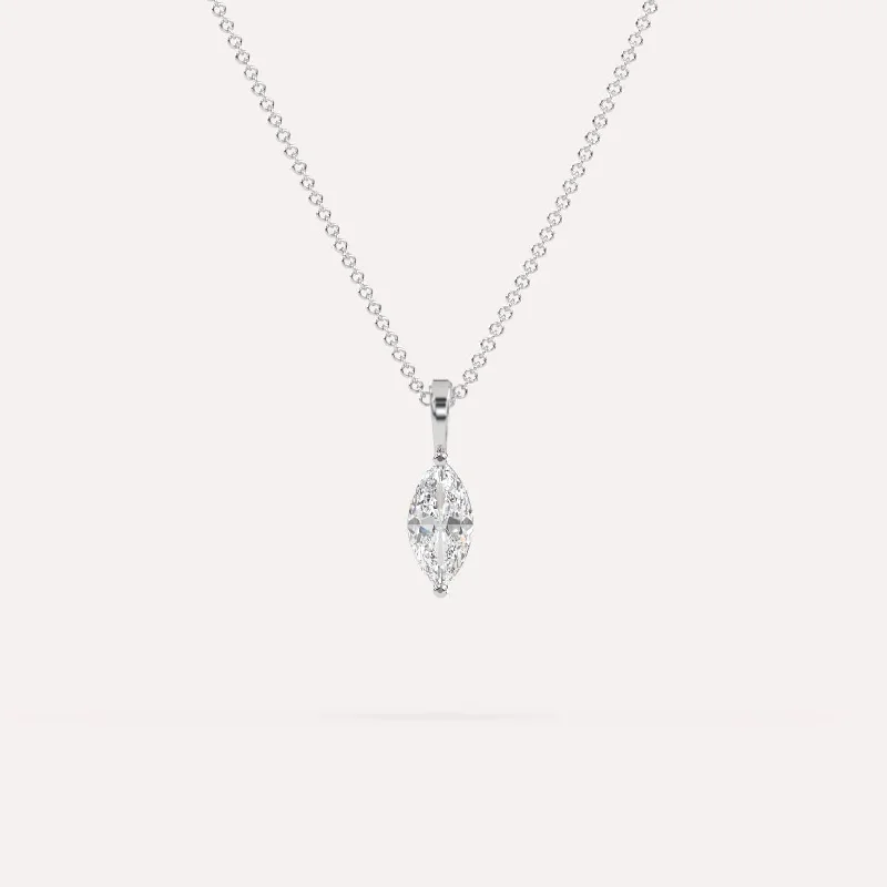 1/2 carat Marquise Diamond Pendant Necklace