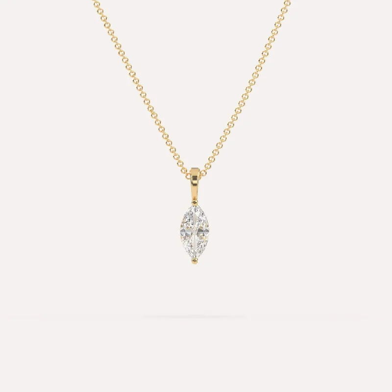 1/2 carat Marquise Diamond Pendant Necklace