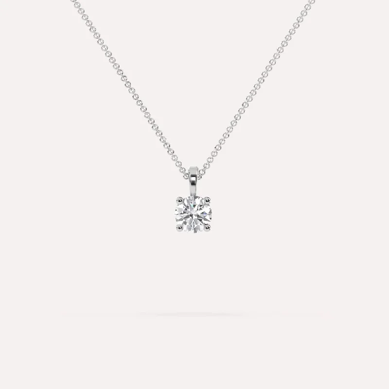 1/2 carat Round Diamond Pendant Necklace