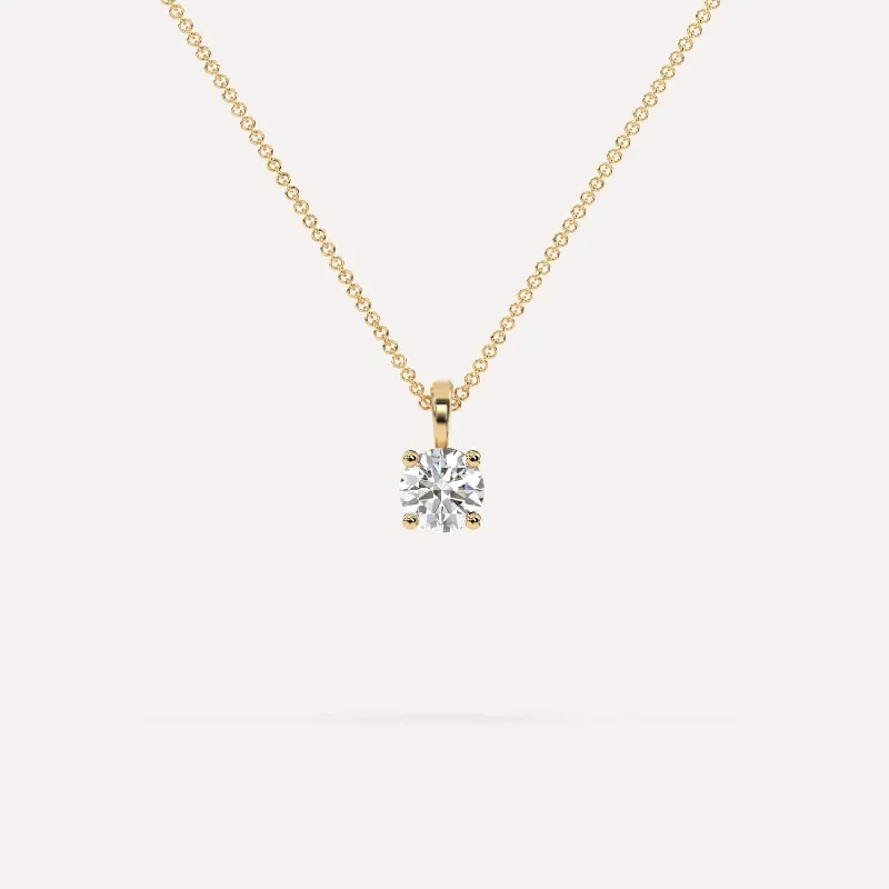 1/2 carat Round Diamond Pendant Necklace