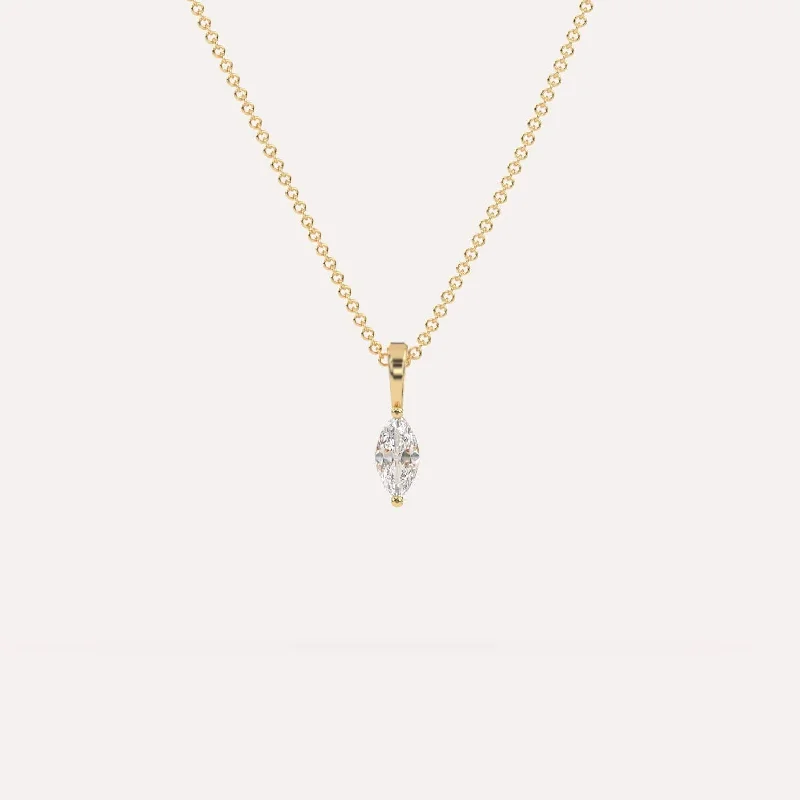 1/4 carat Marquise Diamond Pendant Necklace