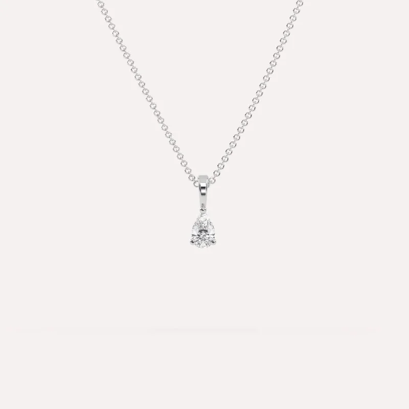 1/4 carat Pear Diamond Pendant Necklace