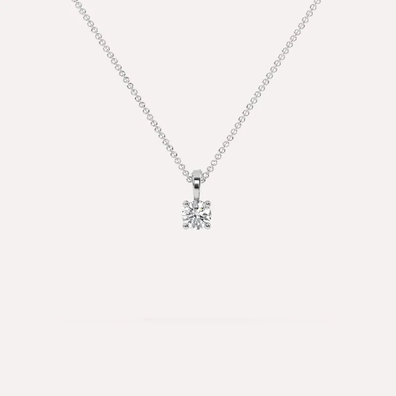 1/4 carat Round Diamond Pendant Necklace