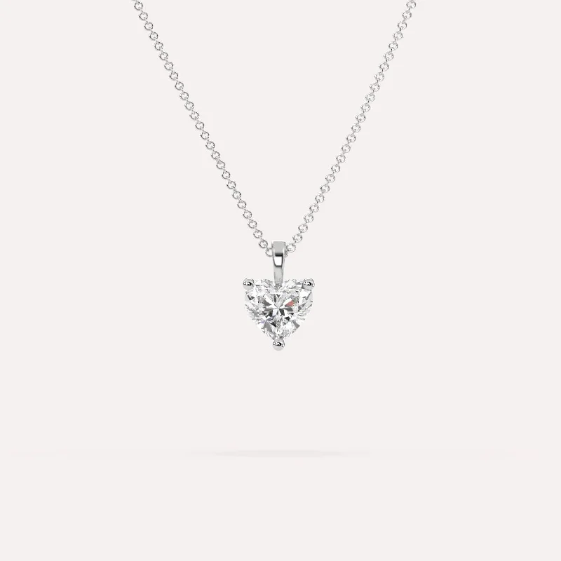 1 carat Heart Diamond Pendant Necklace