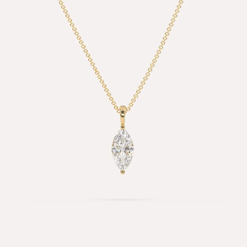 1 carat Marquise Diamond Pendant Necklace