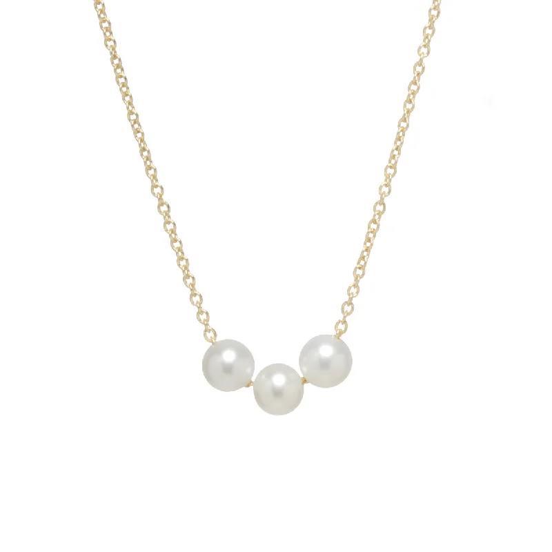 14k 3 Pearl Necklace