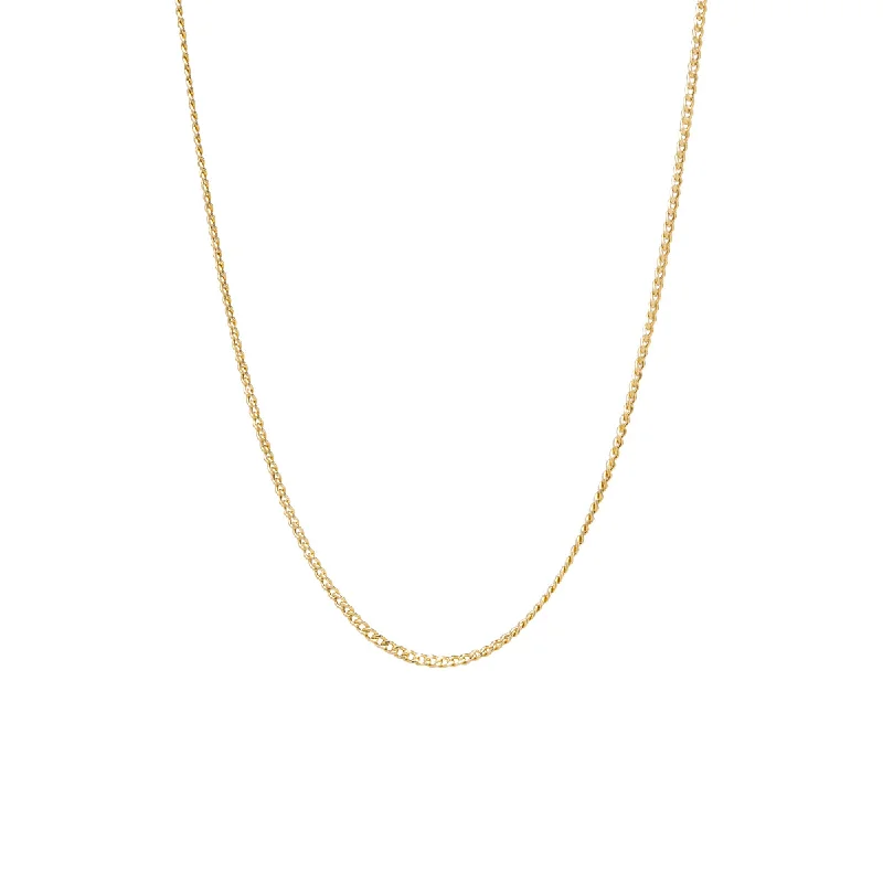 14k Gold Extra Small Curb Chain Necklace