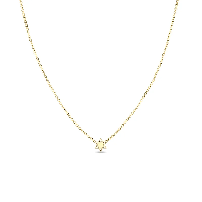 14k Itty Bitty Star of David Necklace