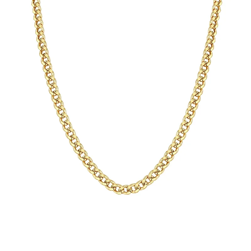 14k Gold Medium Curb Chain Necklace