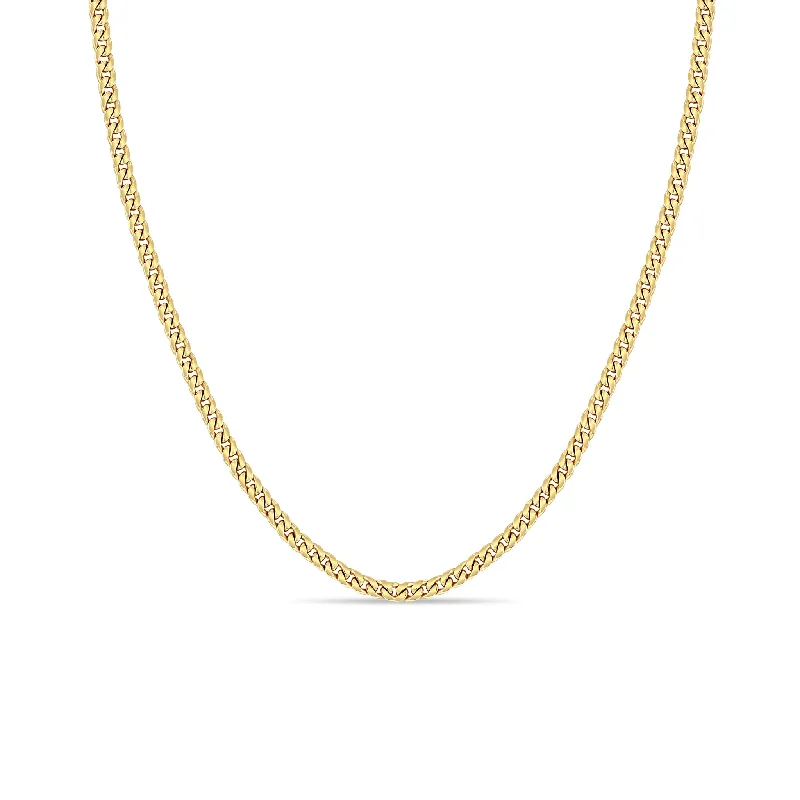 14k Gold Small Curb Chain Necklace