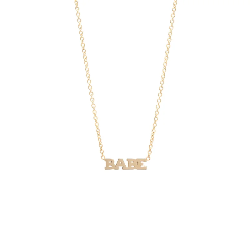 14k Itty Bitty BABE Necklace