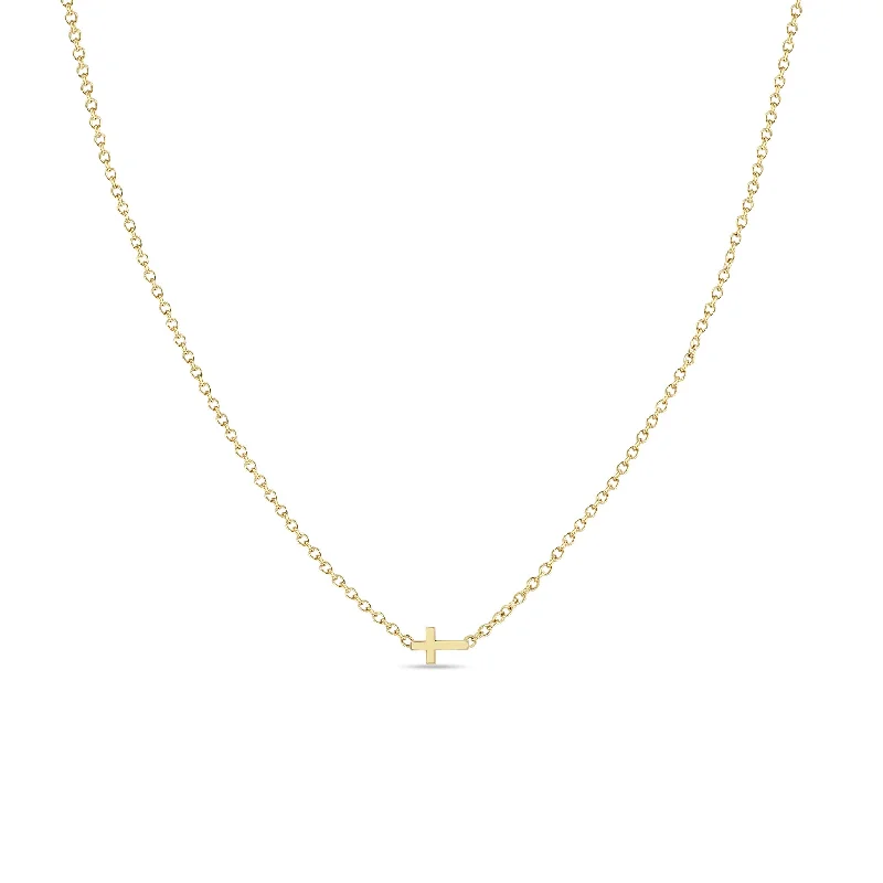 14k Itty Bitty Cross Necklace