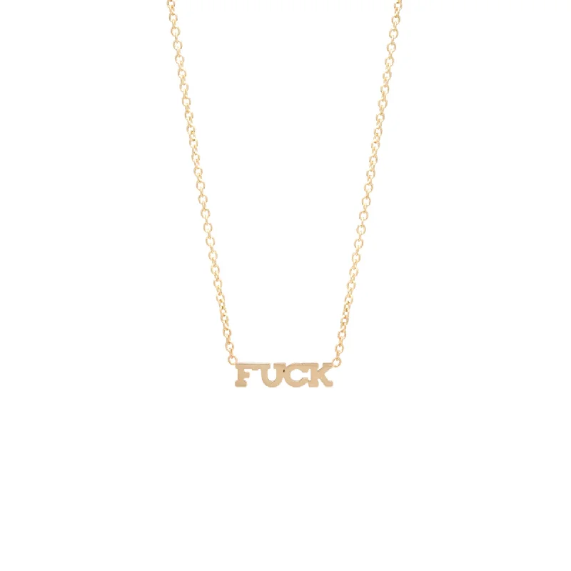 14k Itty Bitty FUCK Necklace