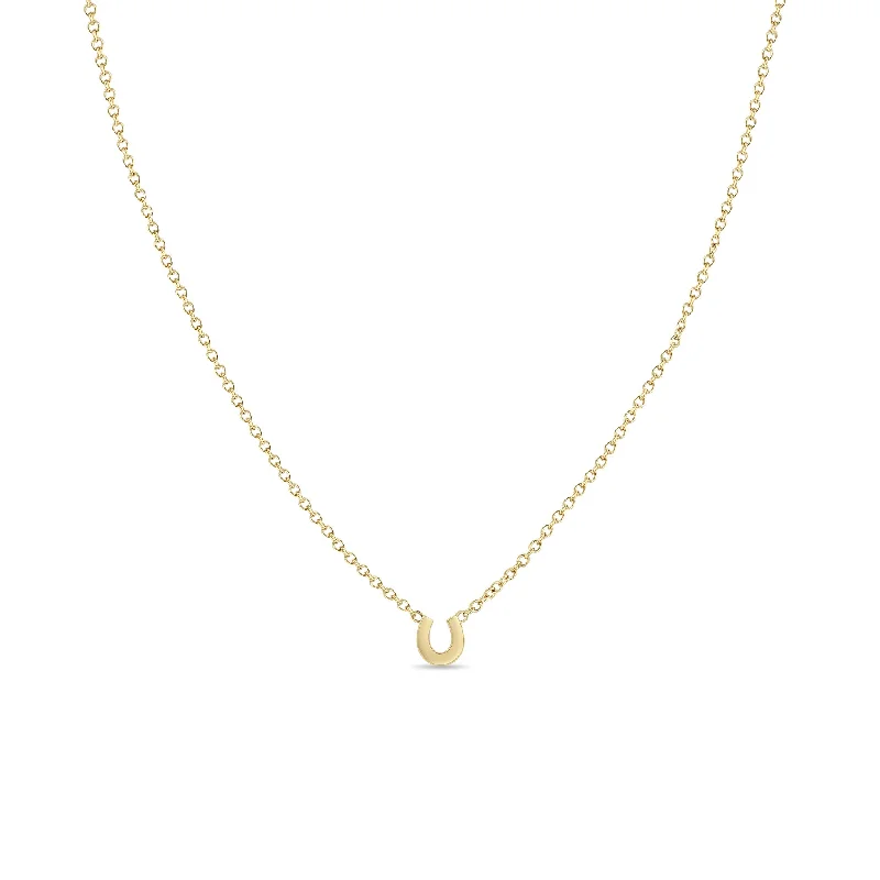 14k Itty Bitty Horseshoe Necklace