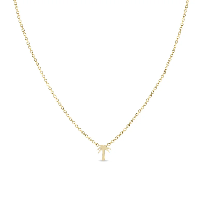 14k Itty Bitty Palm Tree Necklace