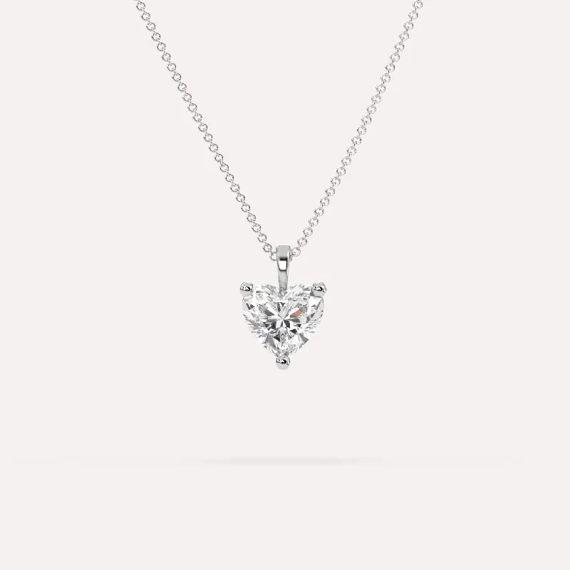 2 carat Heart Diamond Pendant Necklace