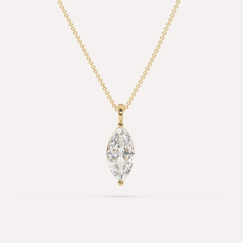 2 carat Marquise Diamond Pendant Necklace