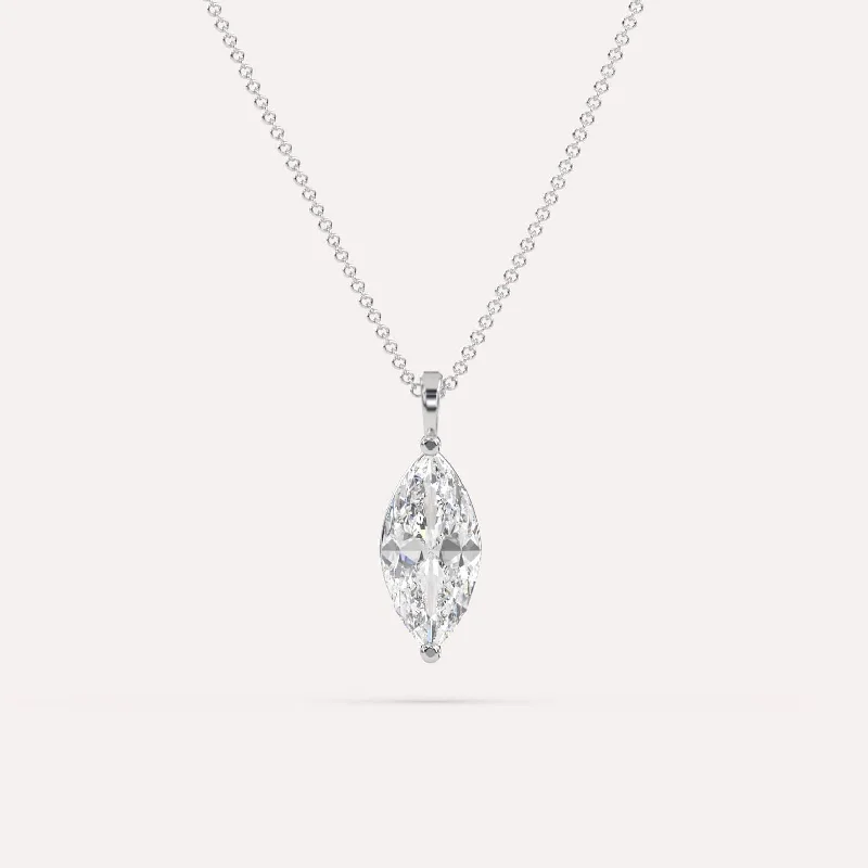 2 carat Marquise Diamond Pendant Necklace