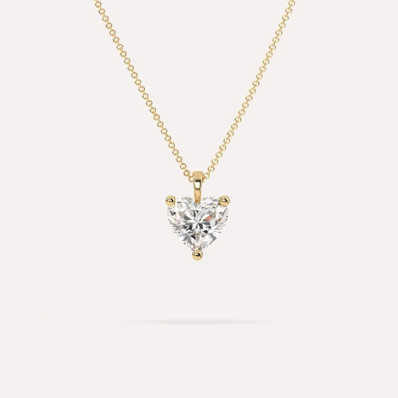 3 carat Heart Diamond Pendant Necklace