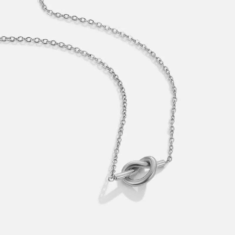 Adela Knot Silver Necklace