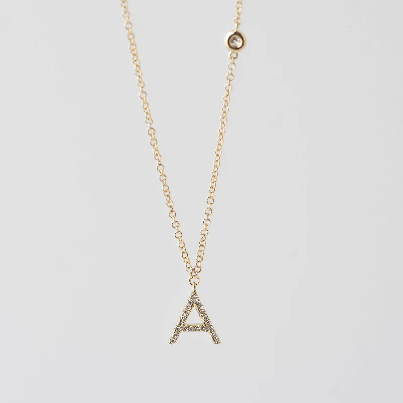 Alyssa Initial Diamond Necklace