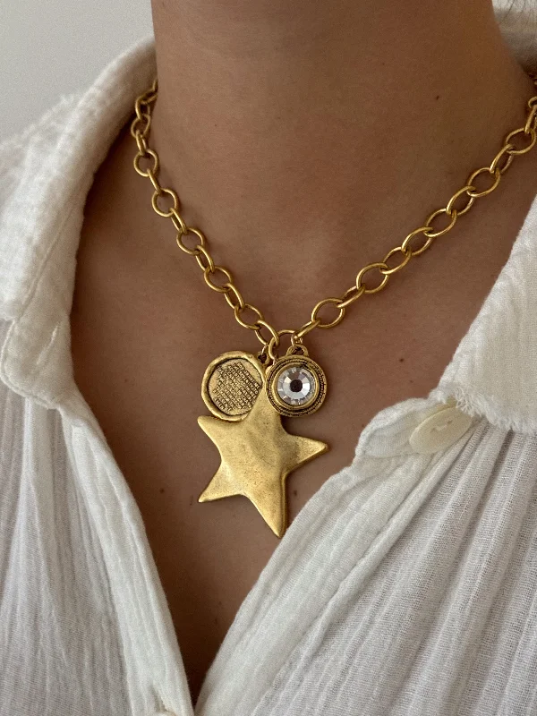 BIG STAR TRIO NECKLACE