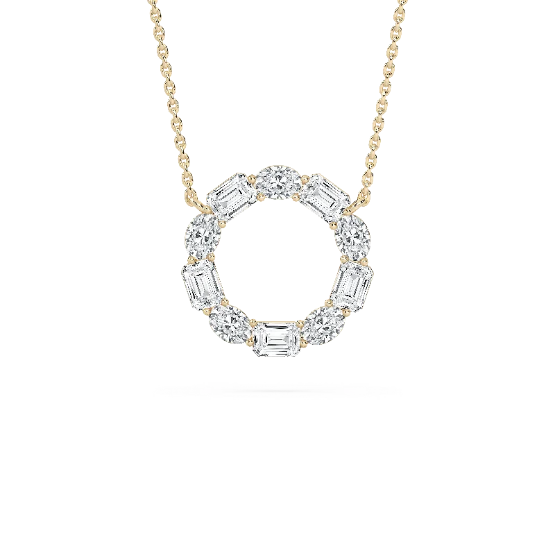 Celestial Circle Diamond Pendant