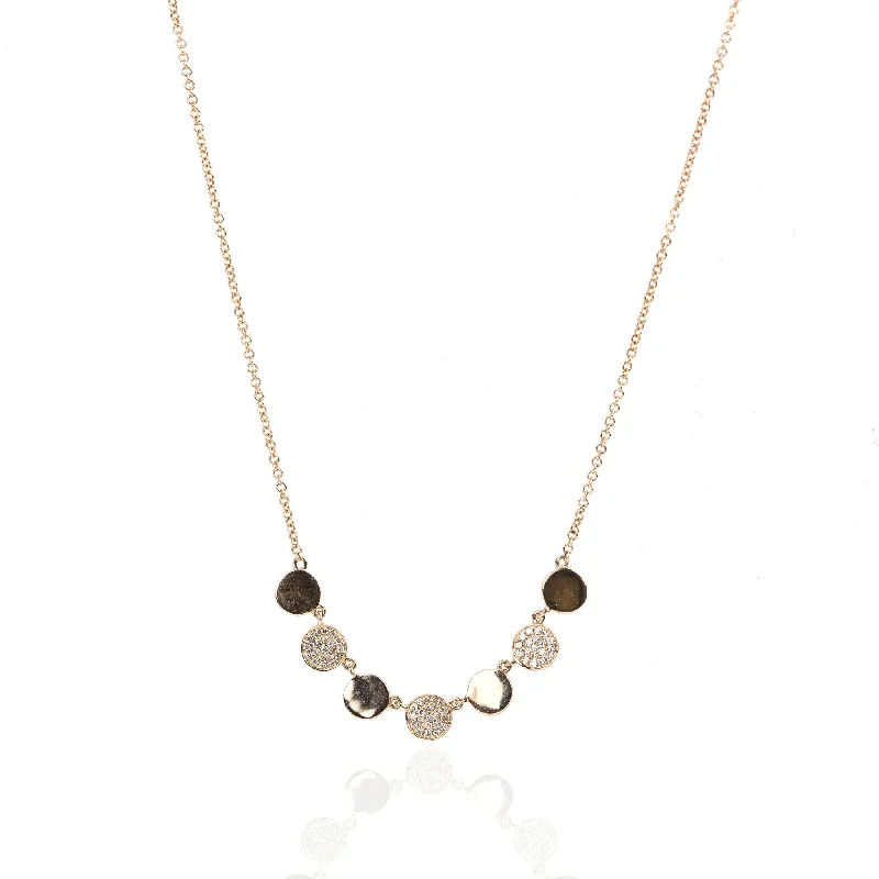 Confetti Diamond Disc Necklace