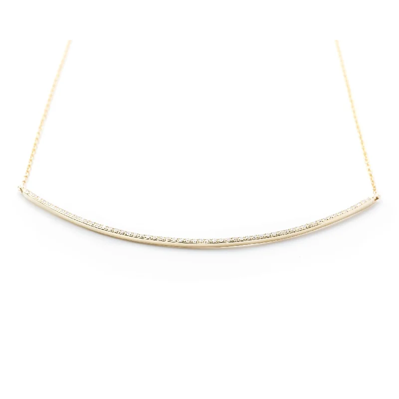 Willow Diamond Arc Necklace