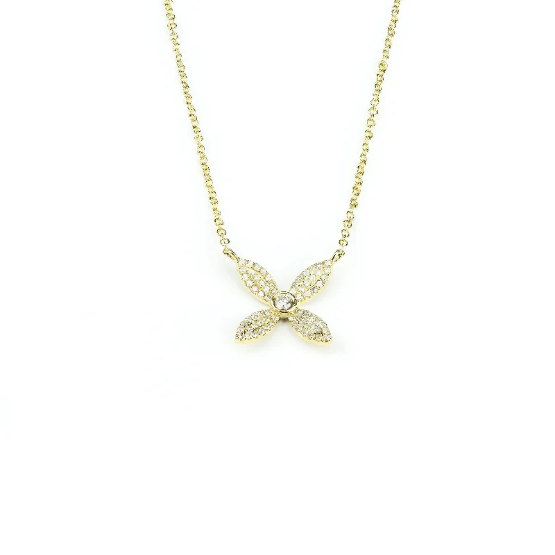 Diamond Petal Necklace