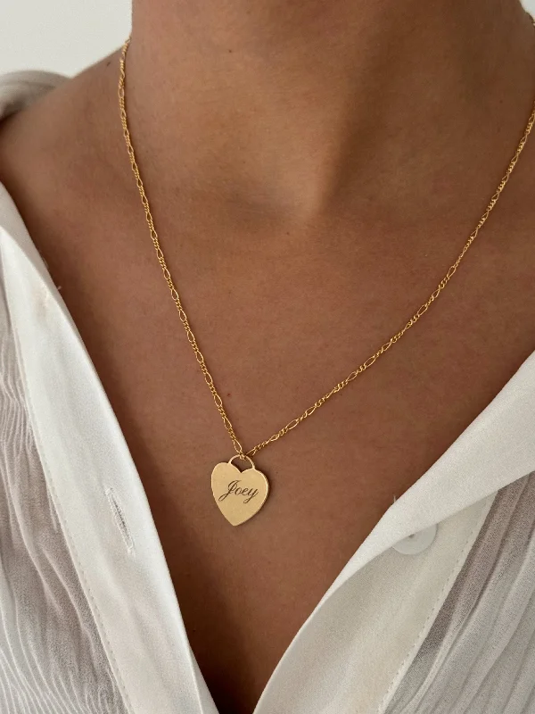 ENGRAVED HEART NECKLACE