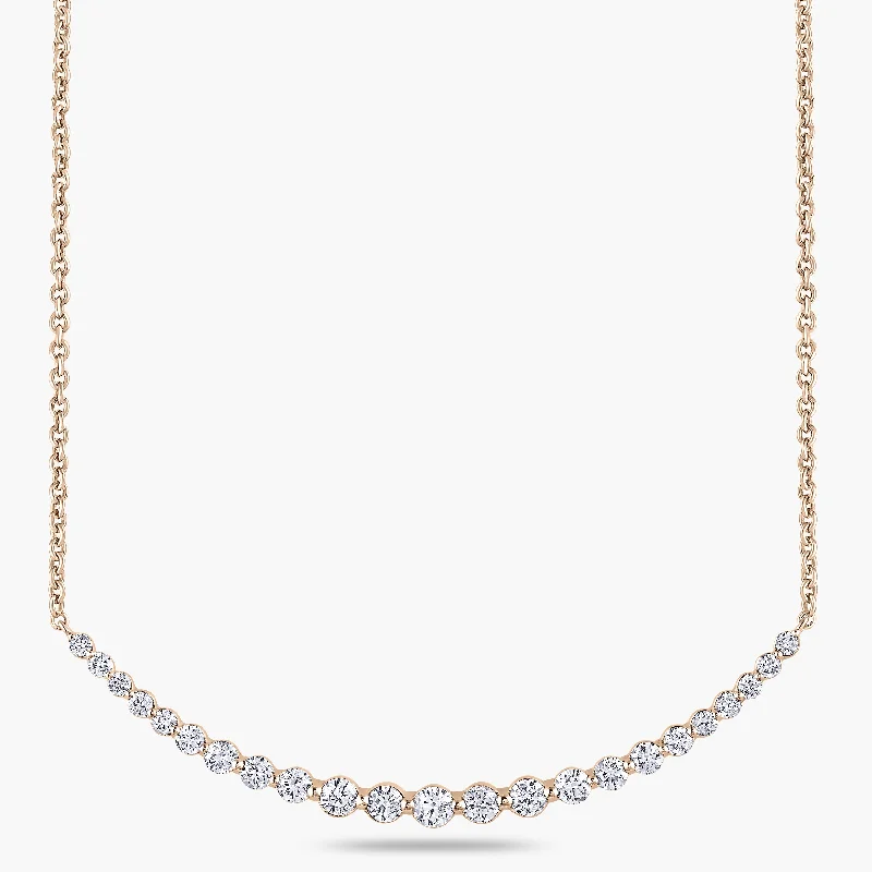 Graduated Shared Prong Necklace