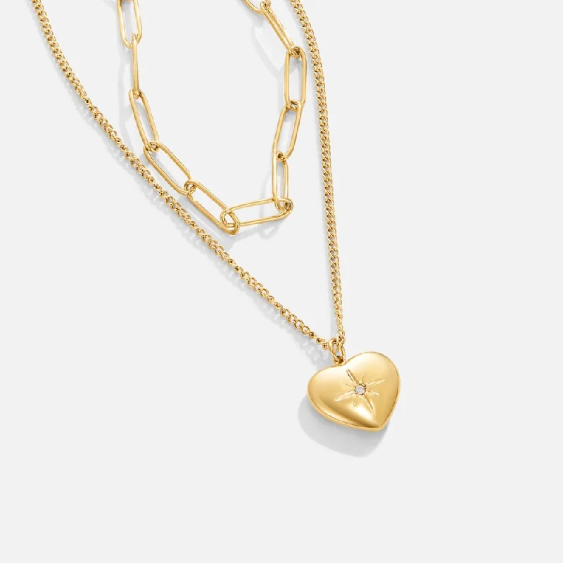 Heart & Paperclip Necklace