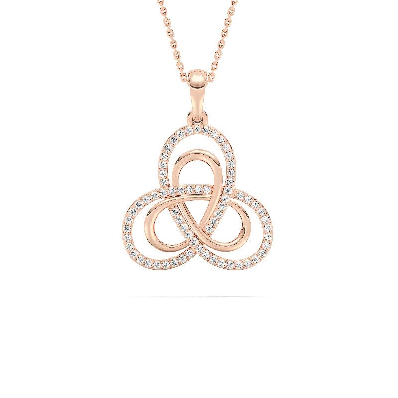 Infinity Diamond Knot Pendant Necklace