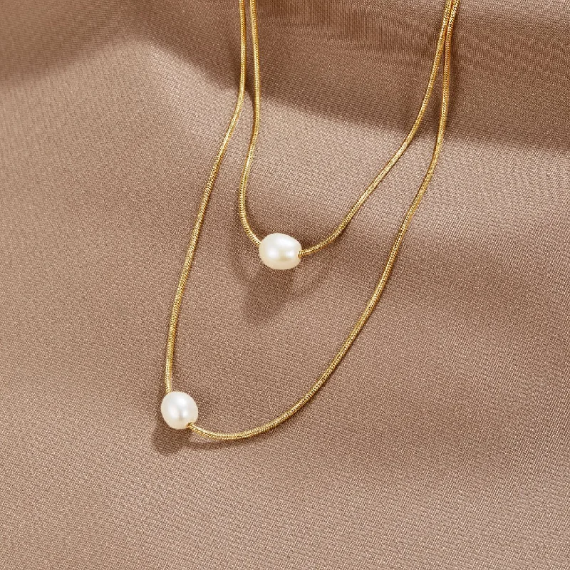 Layered Freshwater Pearl Necklace