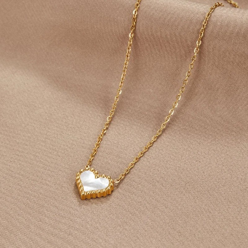 Lois Beaded Heart Necklace