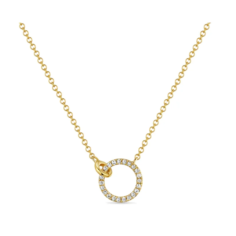 Melanie Diamond Halo Necklace