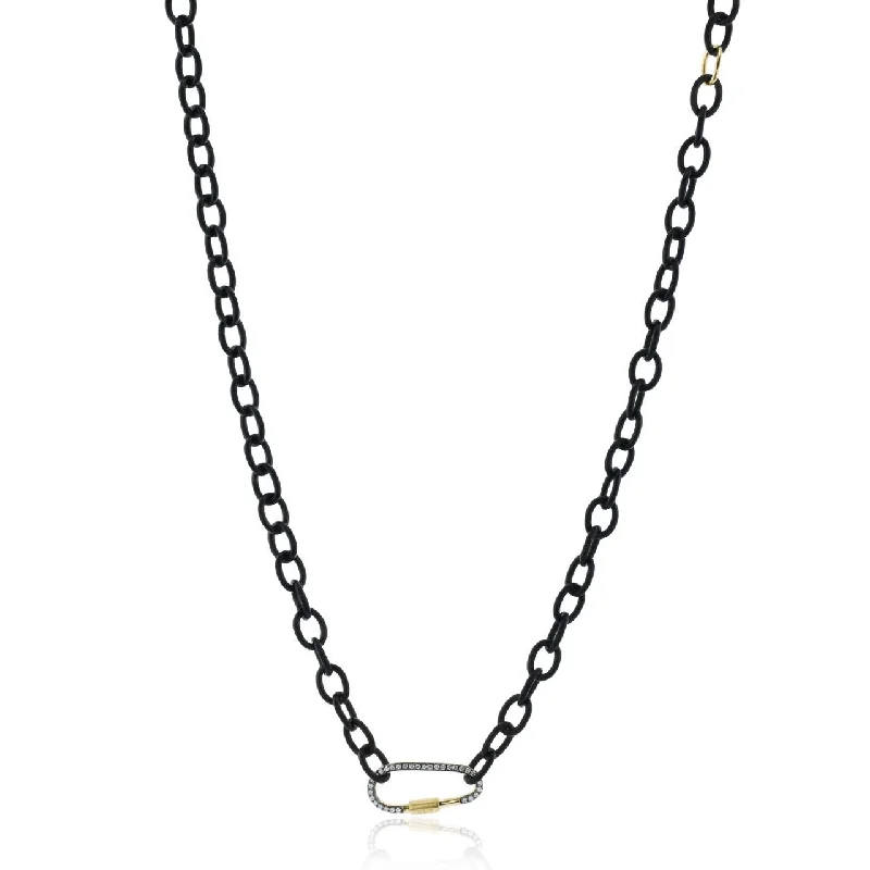 Men's Necklace In 18k Gold With Diamonds