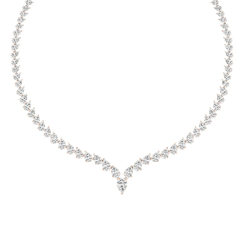 Pear Cut Diamond Necklace