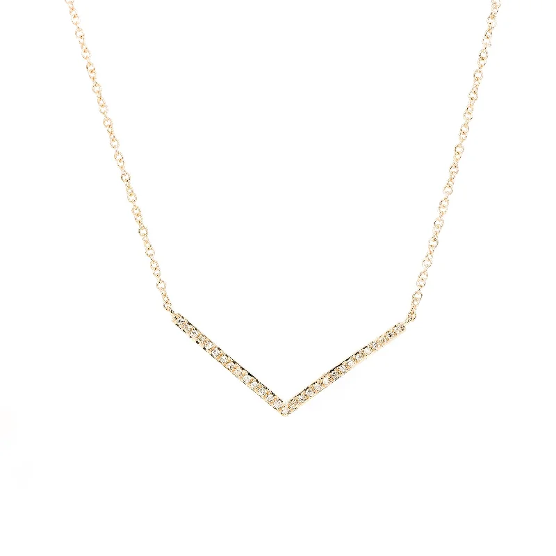 Petite Chevron Diamond Necklace