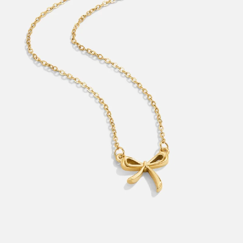 Serenity Bow Pendant Necklace