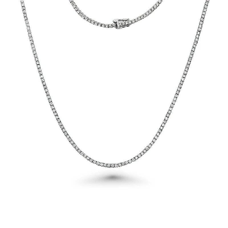 Showroom Collection Diamond Tennis Necklace (11.00 ct.) 2.70 mm 4-Prongs Setting in 14K Gold