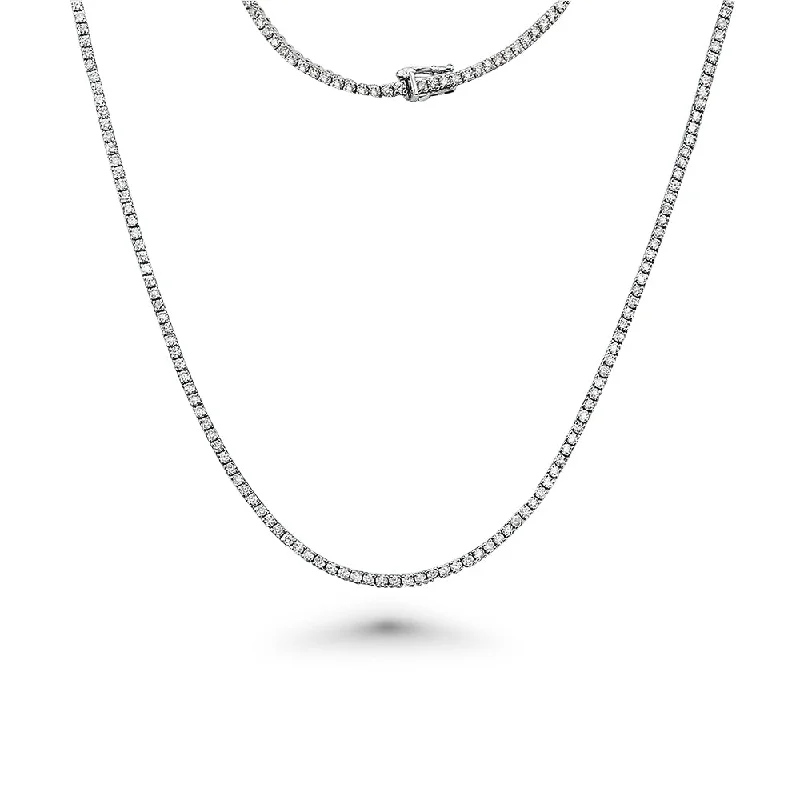 Showroom Collection Diamond Tennis Necklace (8.00 ct.) 2.5 mm 4-Prongs Setting in 14K Gold