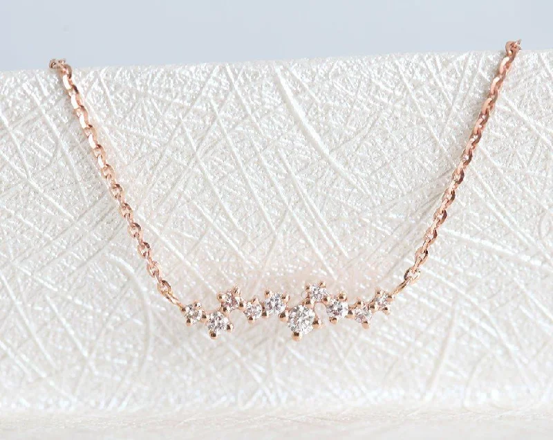 Simple & Elegant: Diamond Cluster Necklace For Everyday Wear